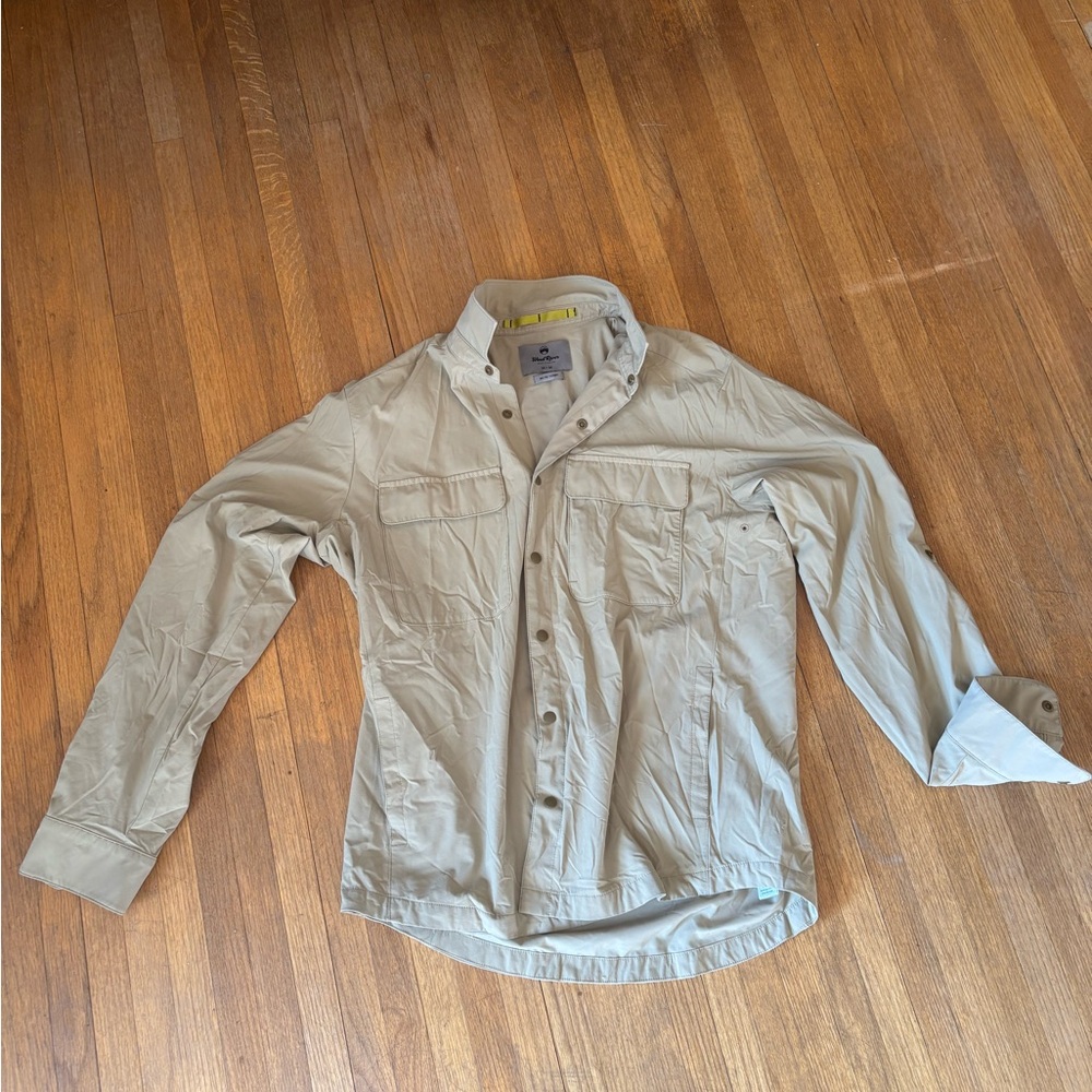 Beige Button-Up Shirt